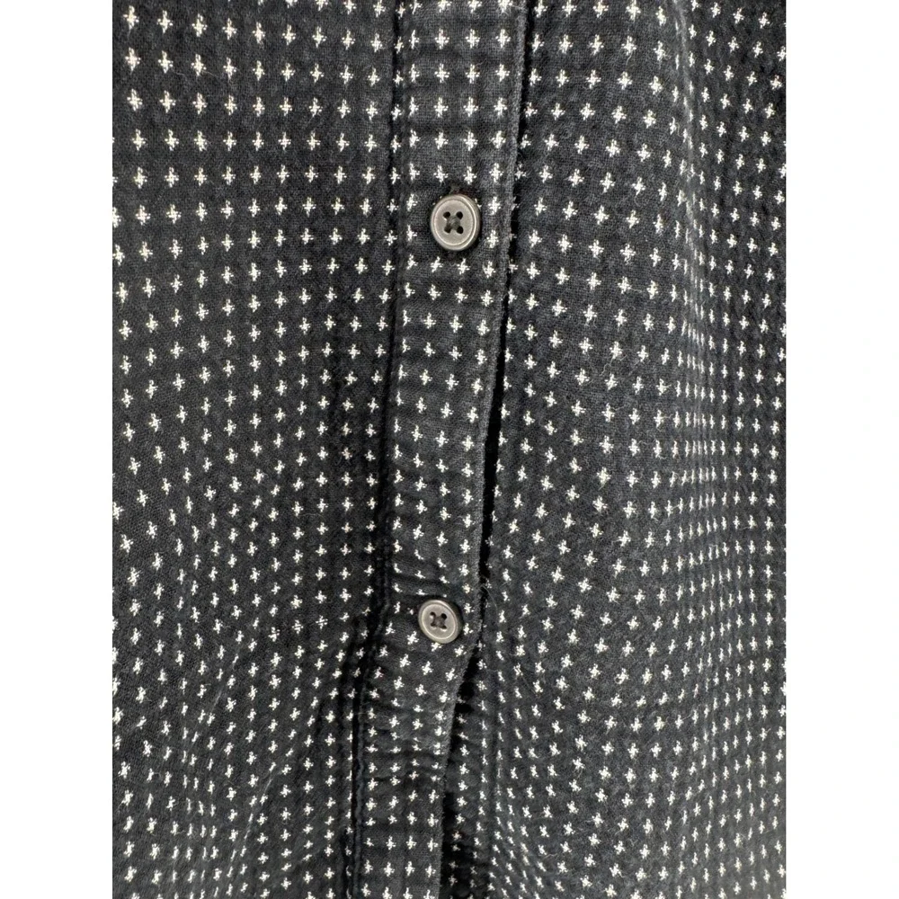Columbia Sportswear Women's XL Black White Micro Dot Button Up Shirt Lightweight